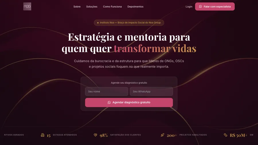 Site institutonoa.com.br