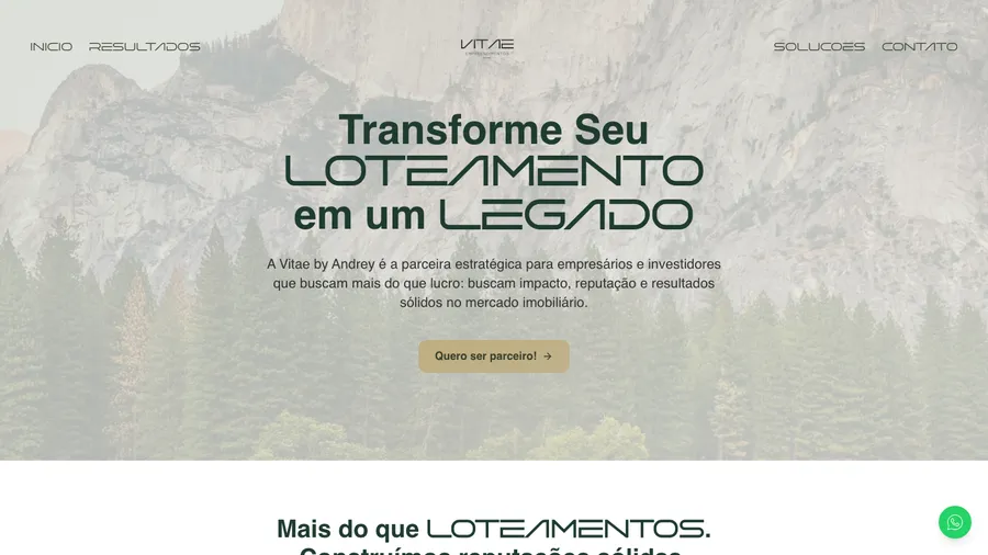 Site vitaeloteamentos.com.br