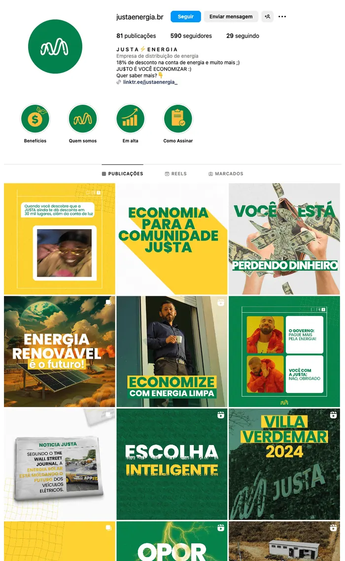 Instagram @justaenergia.br